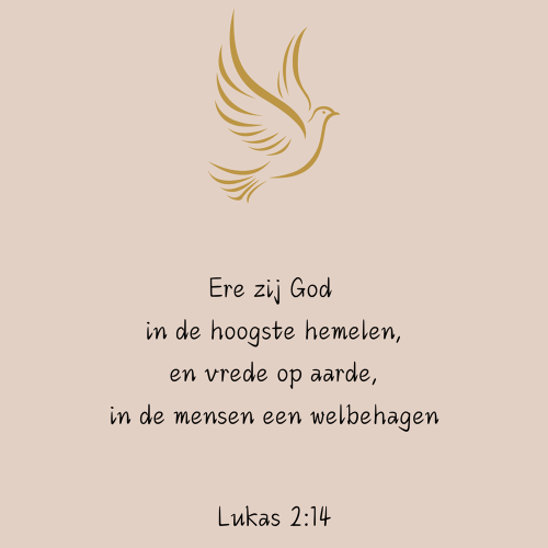 Kerstkaart Lukas 2:14