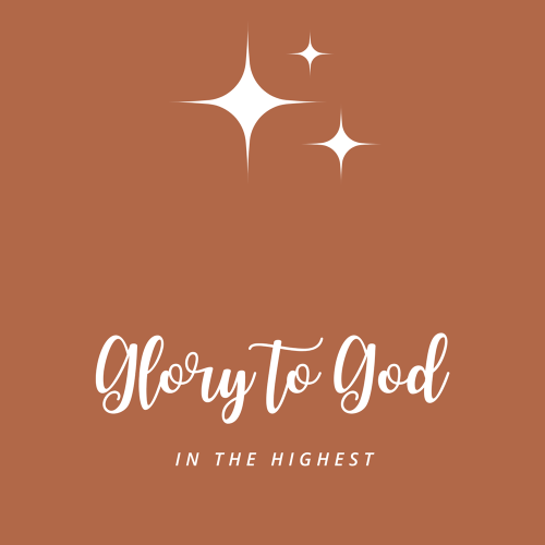 Kerstkaart 'glory to God'