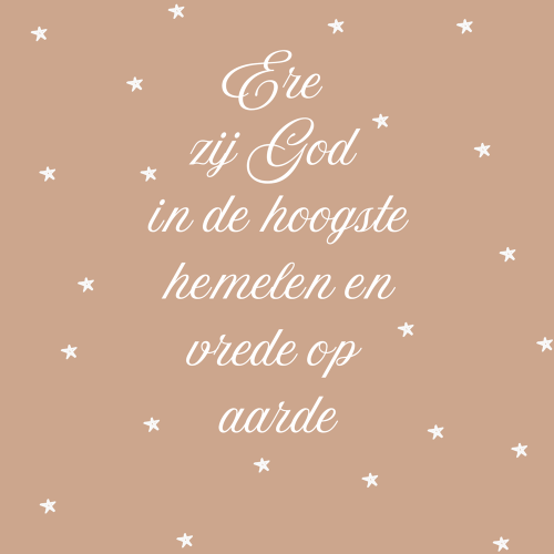 Kerstkaart 'Ere zij God'
