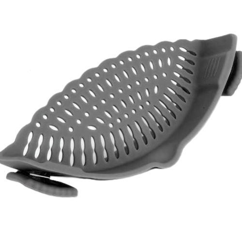 Vergiet - silicoon - grijs - 2 Clips - camping