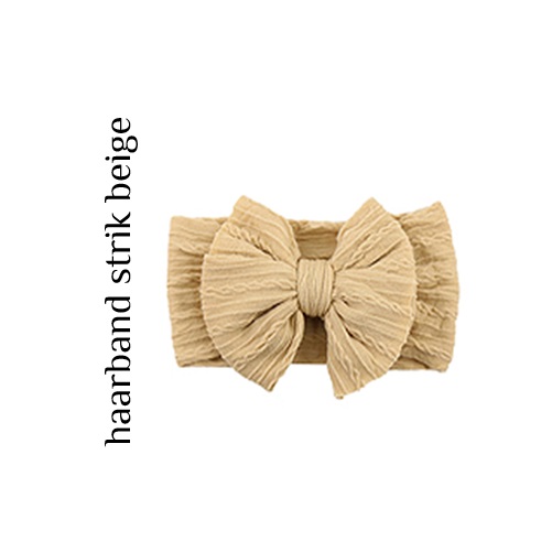 Haarband strik beige