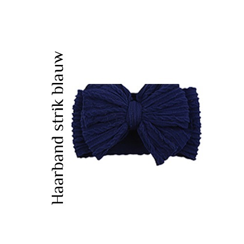 Haarband strik blauw