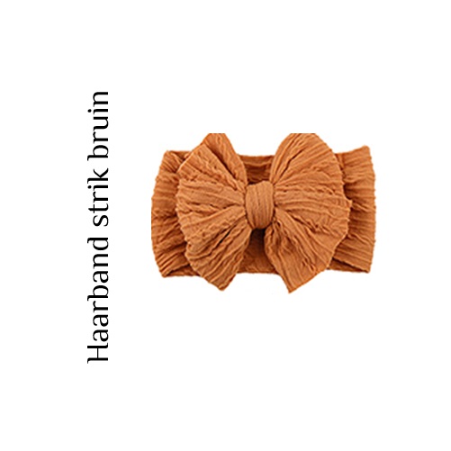 Haarband strik bruin