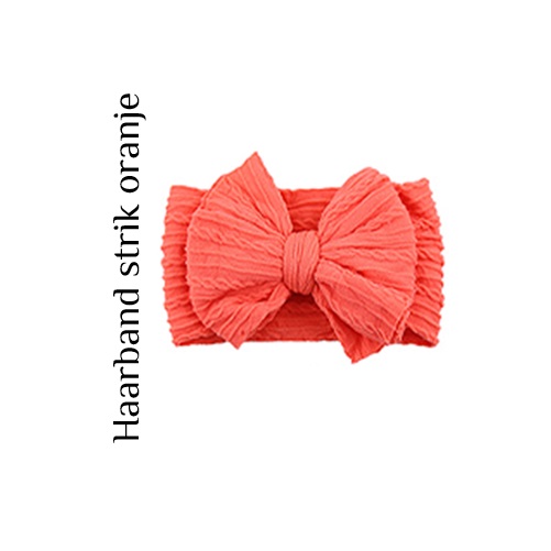 Haarband strik oranje