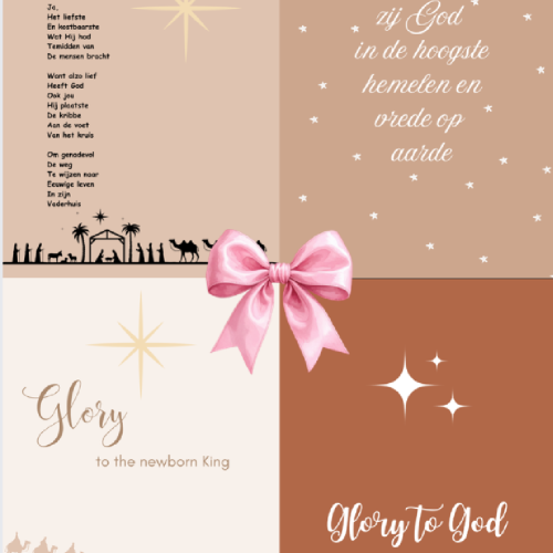 Set van 4 kerstkaarten