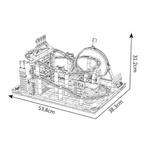 Mould King 11020 achtbaan 04